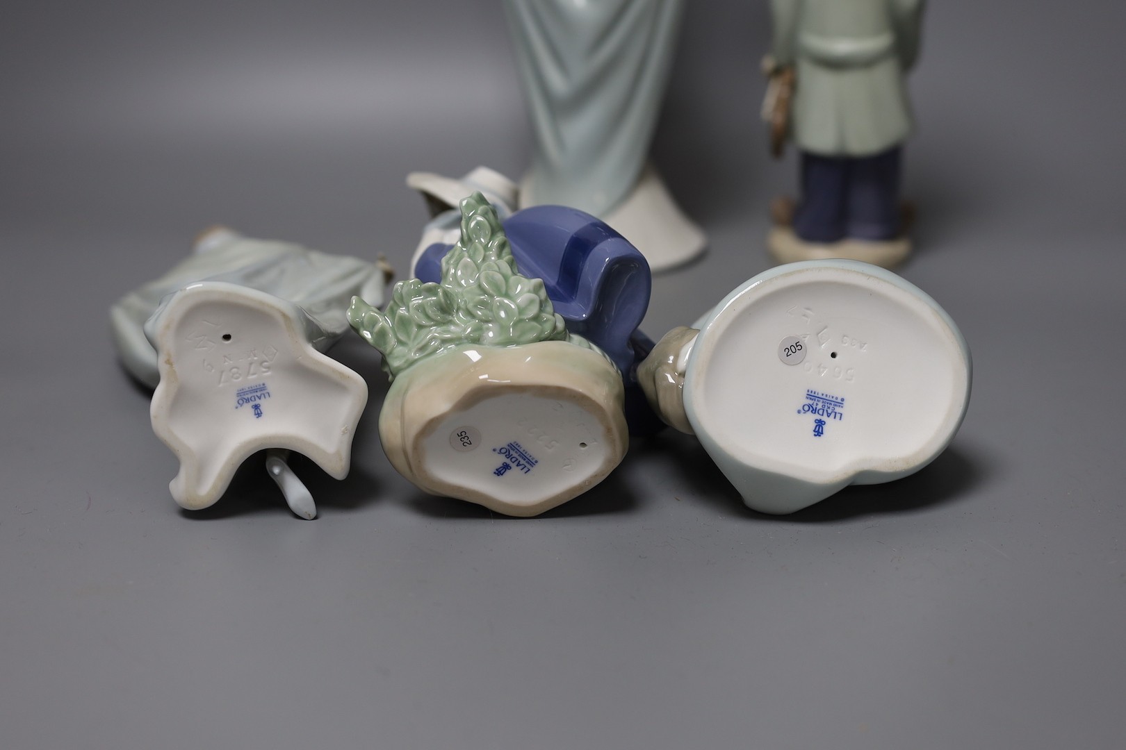 5 various Lladro figures, tallest 35cm